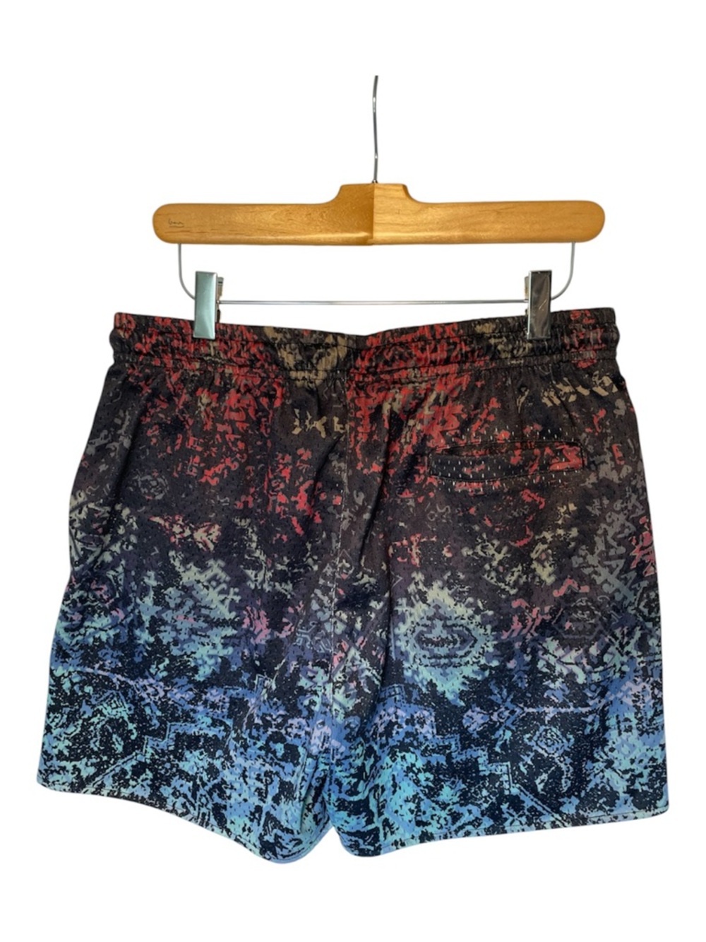 Men's YoungLA Persian Rug Reversible Shorts, Blue Rug Large - Picture 2 of 11